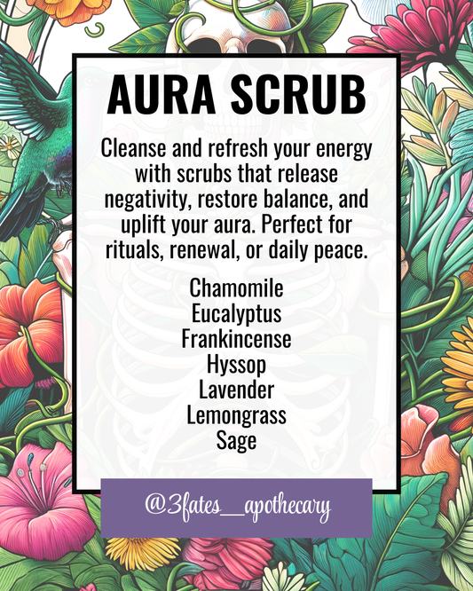 Aura Scrub Herbal Kit | Ritual Cleansing Herb Bundle for Spiritual Baths, Smoke Cleansing & Energy Purification