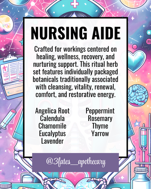 Nursing Aide Ritual Herbs | Healing Herb Kit |Health & Wellness Spell Kit | Lavender, Thyme, Yarrow | 3Fates Signature Collection