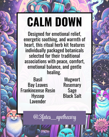 Calm Down Herbal Kit | Emotional Relief & Comfort Ritual Herb Set