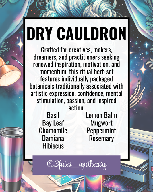 Dry Cauldron Herbal Kit | Creativity, Motivation & Inspiration Ritual Herb Set