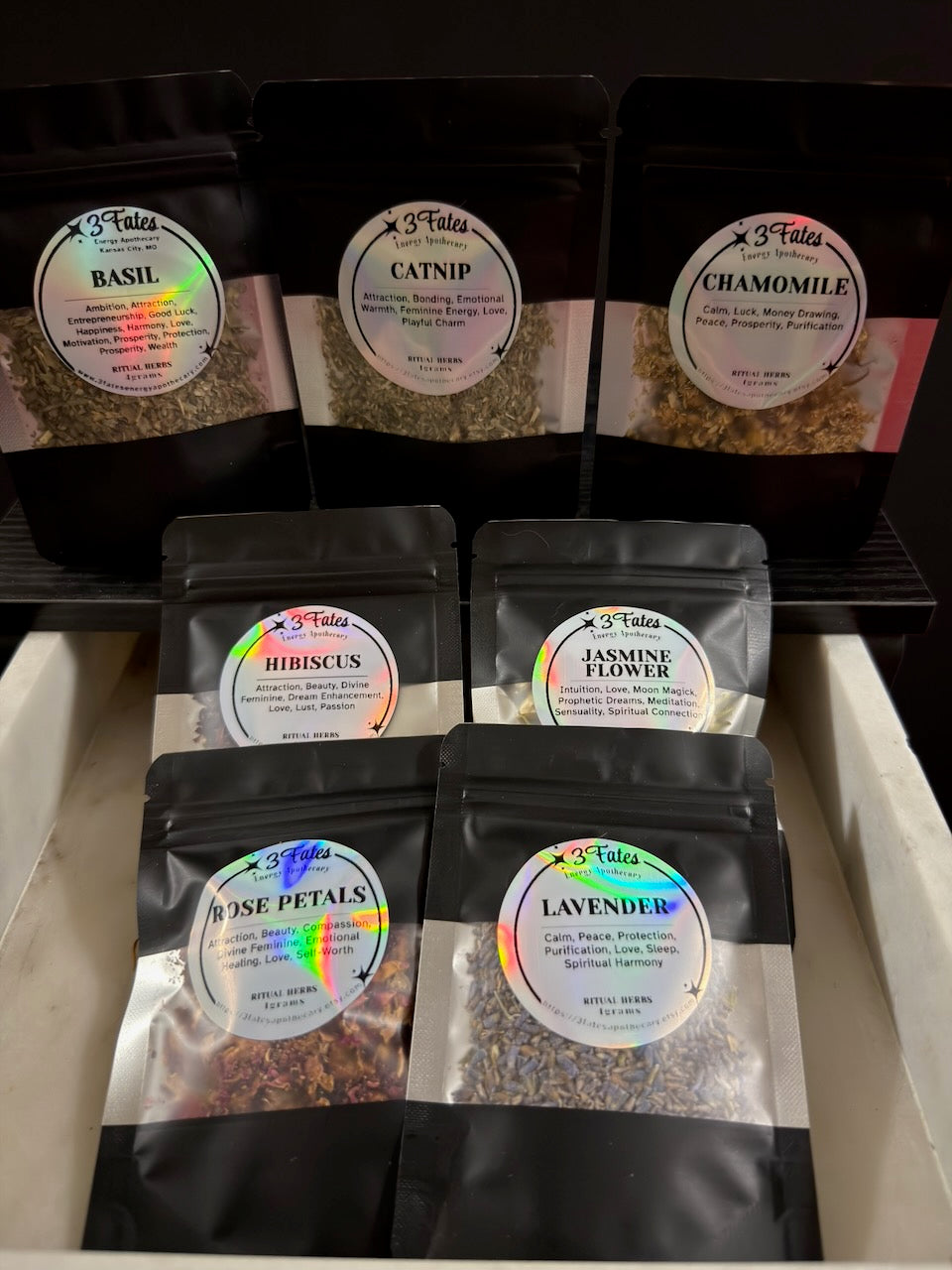 Glow Up Ritual Herbs | Self Love Herb Kit | Breakup Healing & Confidence Boost | Rose, Hibiscus, Lavender | 3Fates Signature Collection