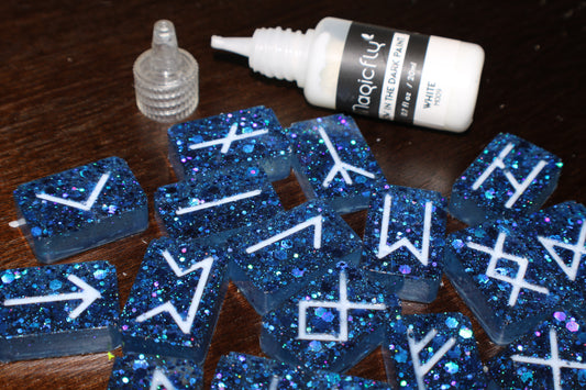 Glow in the Dark Norse Runes | Epoxy Resin Runes | Divination Tools | Metaphysical Supplies |  Spiritual Connection | Witchcraft Tools