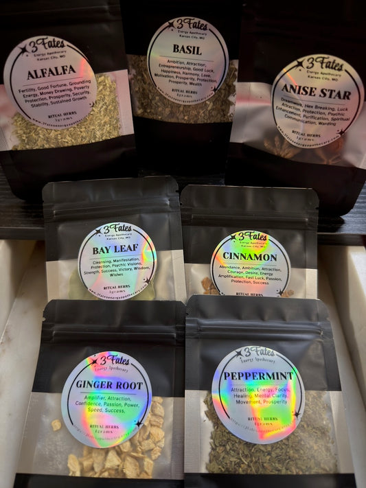 Money Magnet Ritual Herbs | Money Drawing Herb Kit | Prosperity & Wealth Spell Kit | Cinnamon, Basil, Bay | 3Fates Signature Collection