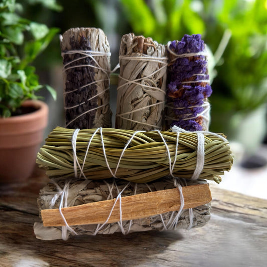 Sage Smudge Sticks Collection | White Sage, Sweet Grass, Palo Santo, Lavender Bundles