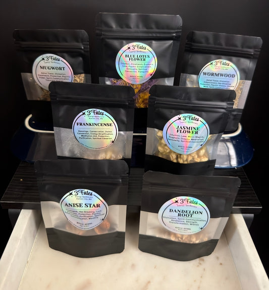 Witch’s Eye Ritual Herbs | Divination Herb Kit | Third Eye, Psychic Development & Clair Senses | Mugwort, Blue Lotus, Frankincense | 3Fates Signature Collection